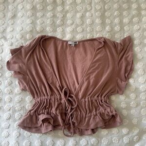 Tie front crop top